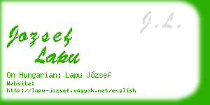 jozsef lapu business card